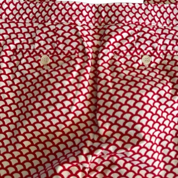 Talbots red and cream pattern pants - size 8 - Picture 4 of 7